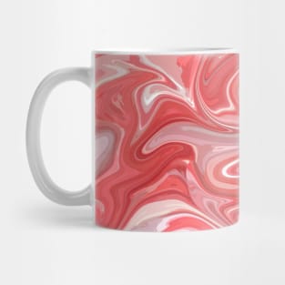 Gentle Pink Silk Marble - Pastel and Hot Pink with White Liquid Paint PatternPattern Mug